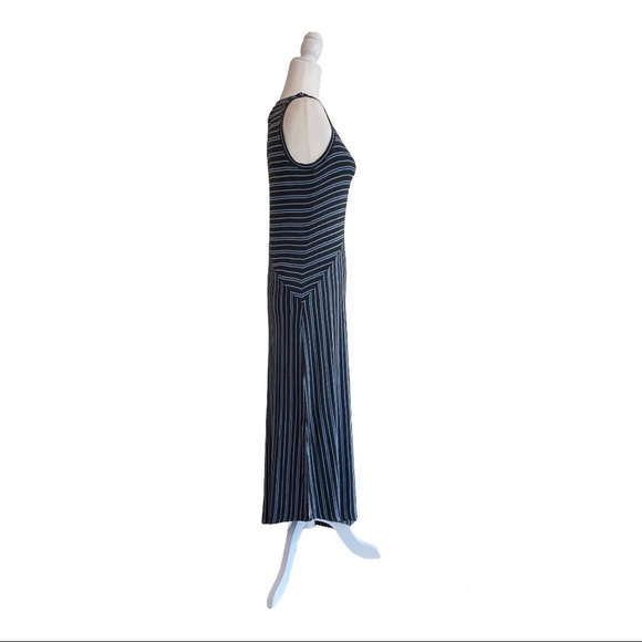 CAbi Dia Dress Gray and Blue Stripe Sleeveless Maxi Dress Women Size XS - Picture 3 of 9